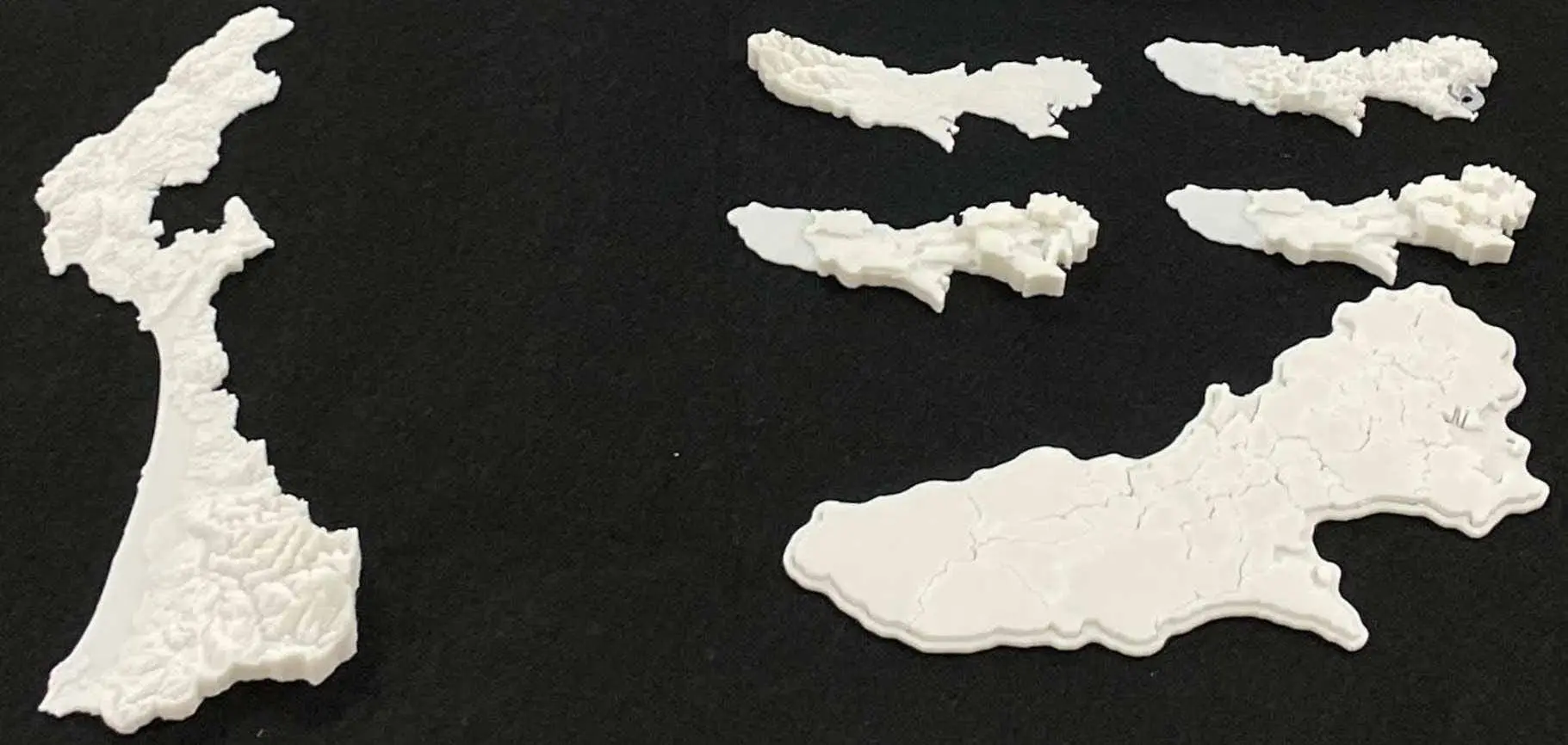地図データと3Dプリンタで作る地図ジグソーパズルほか